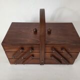 Vintage Wooden Portable Table Worker
