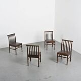 Suite of 4 chairs by Isamu Kenmochi, Akita Mokko, Japan 1970