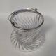Ice bucket and its plate in Baccarat crystal, bamboo model.