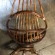 Swivel rattan armchair