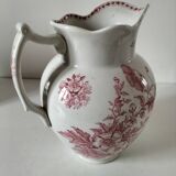 Large earthenware jug – Onnaing pottery (Nord), “Poppy” decoration