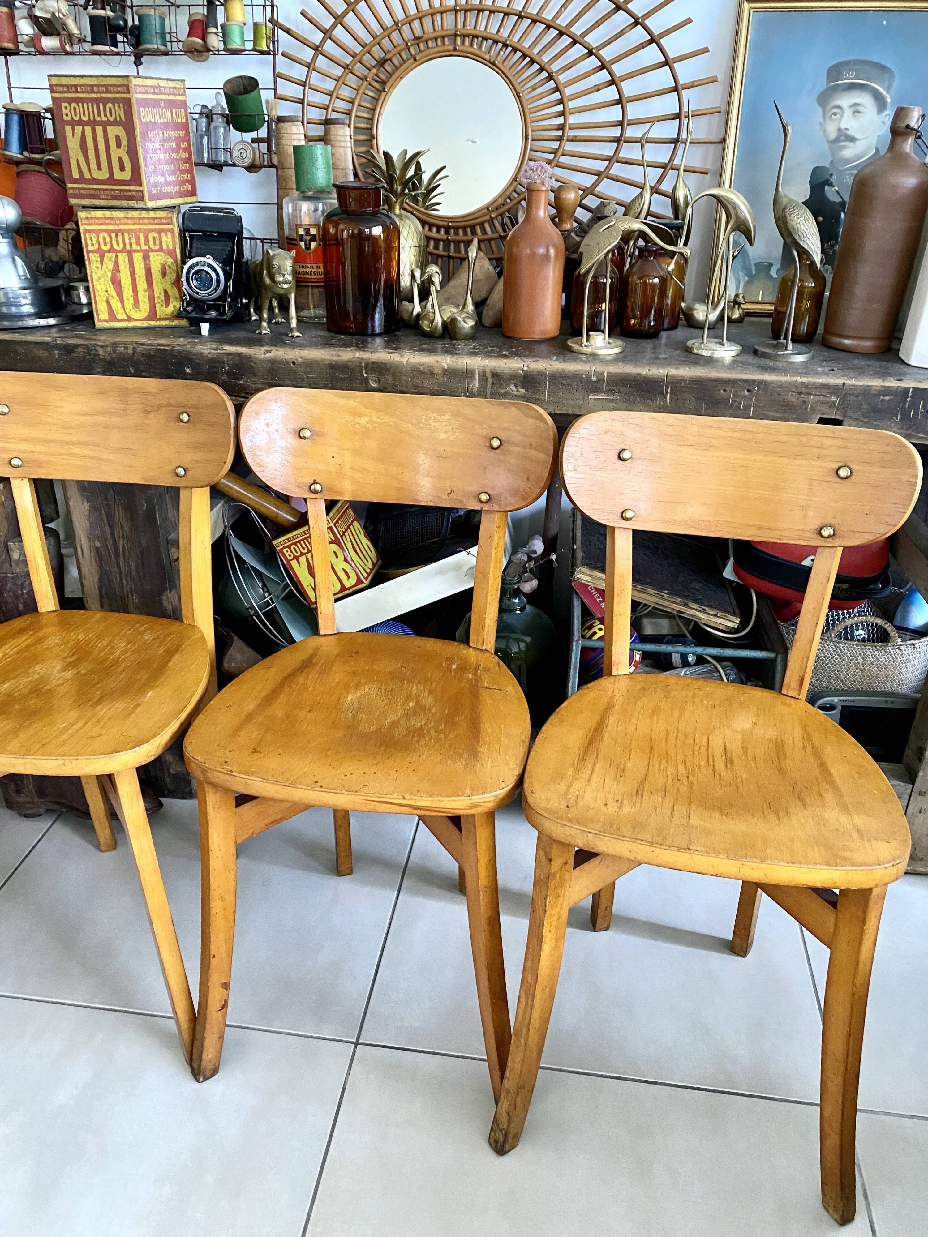 Lot de 5 chaises bistrot