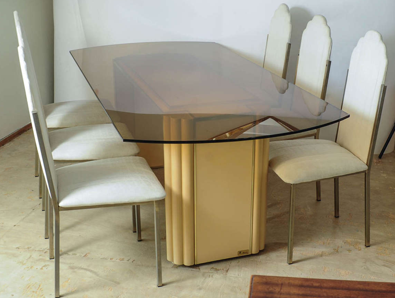 Table dining room vintage by Alain Delon for House Jansen