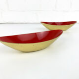 Pair of Scandinavian brass cups or bowls Ystad Metall, design Gunnar Ander, Sweden