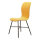Élégante chaise d'appoint jaune italienne du milieu du siècle