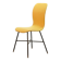 Élégante chaise d'appoint jaune italienne du milieu du siècle