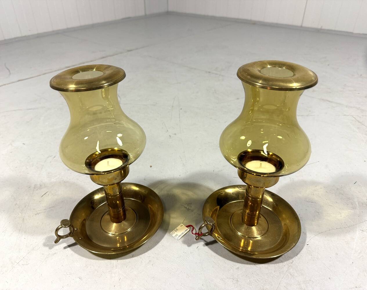 Peter Jensen Copenhagen brass candle holders Denmark 1960’s