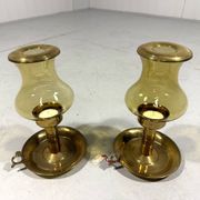 Bougeoirs en laiton Peter Jensen Copenhagen, Danemark, années 1960