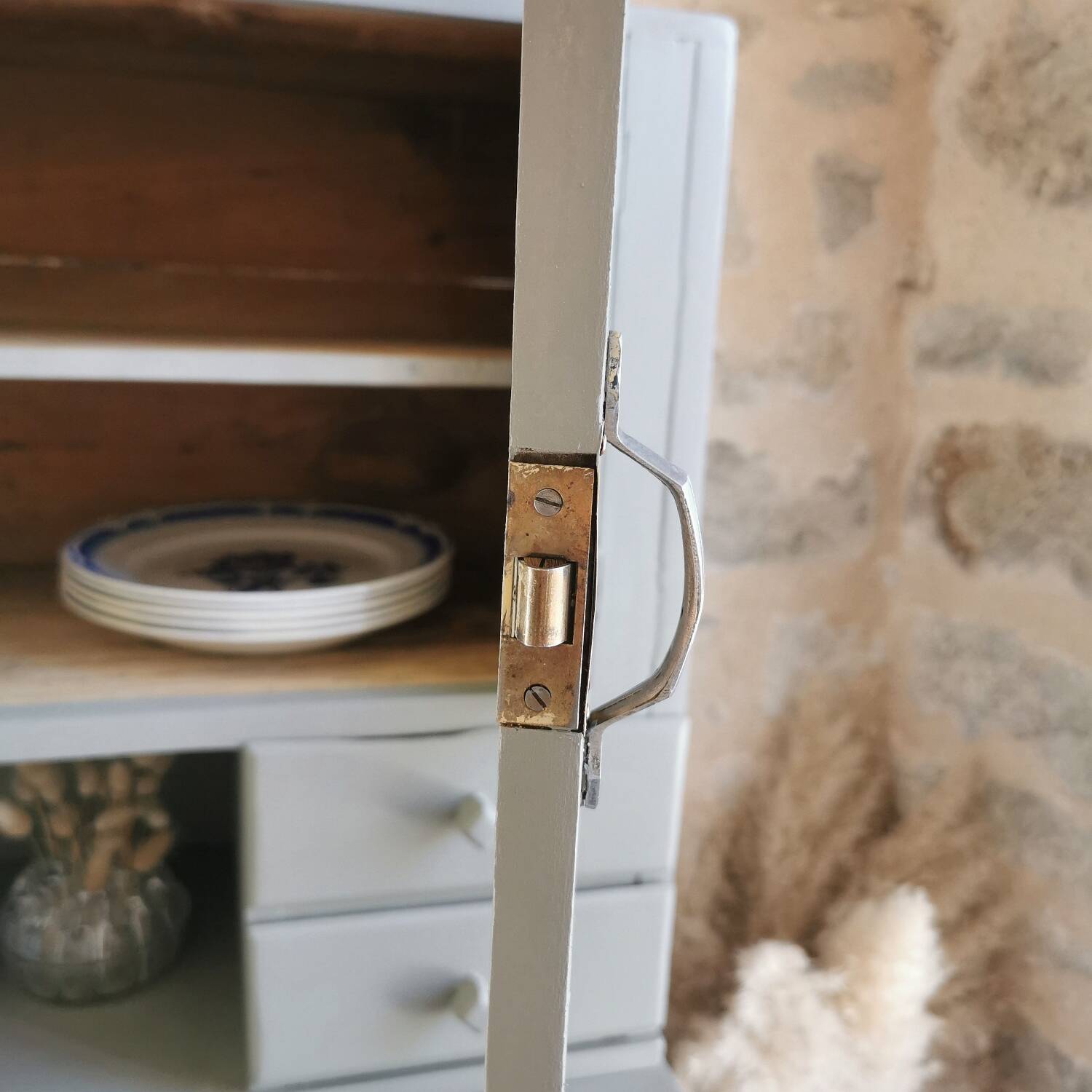 Vintage shelf, high Parisian sideboard