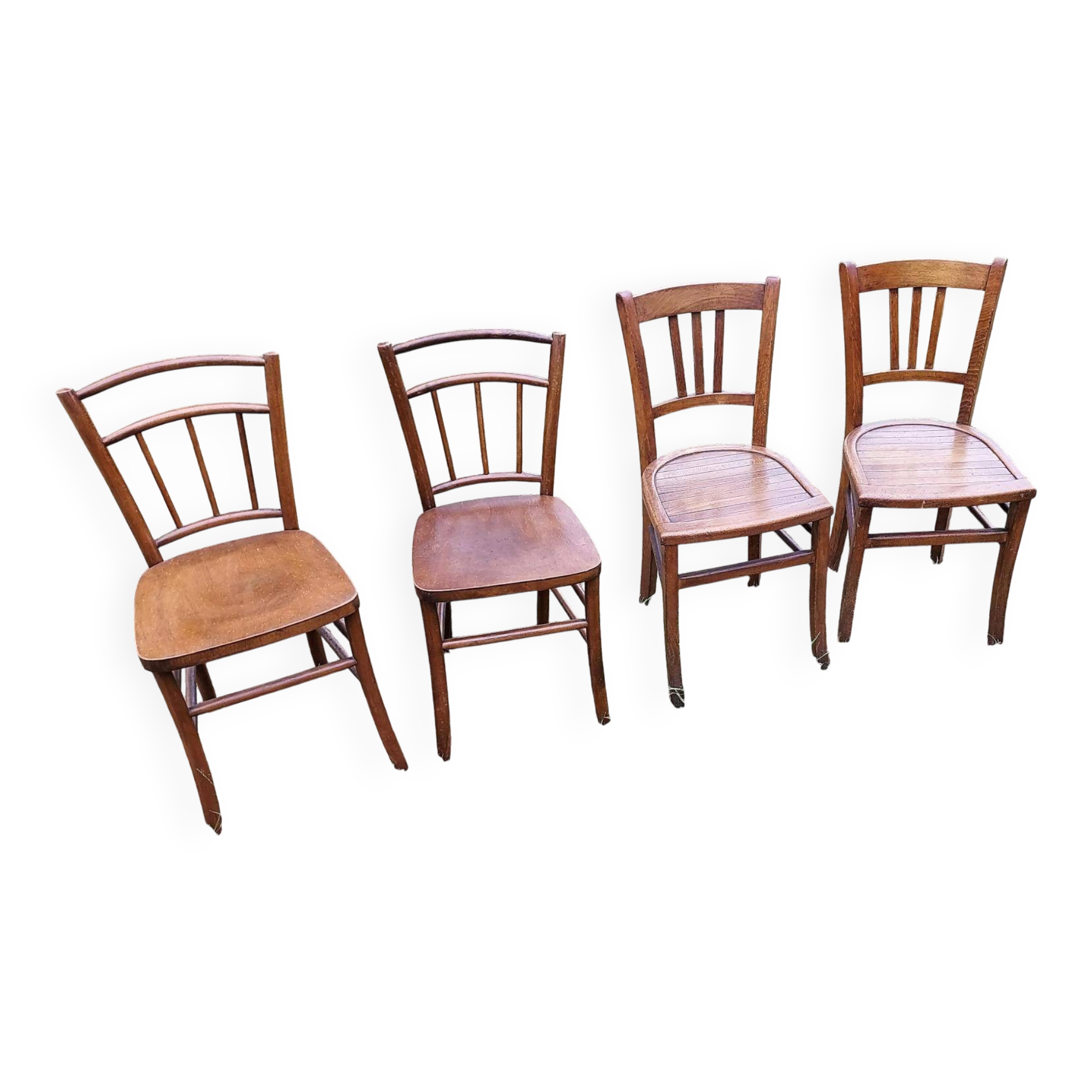 Set of four vintage bistro chairs