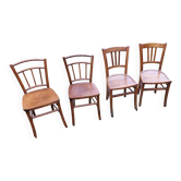 Set of four vintage bistro chairs