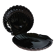 2 black opaline moulded glass shell-shaped bowls, circa 1980.