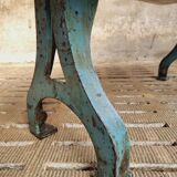 Industrial dining table oak on cast iron legs