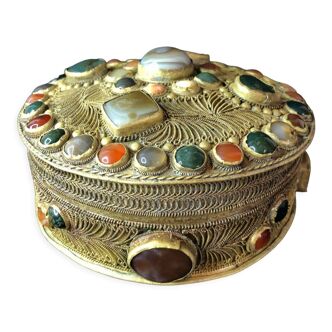 Ornate gilded brass box