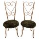 Pair of golden metal chairs, Maison Jansen style, 1970s.
