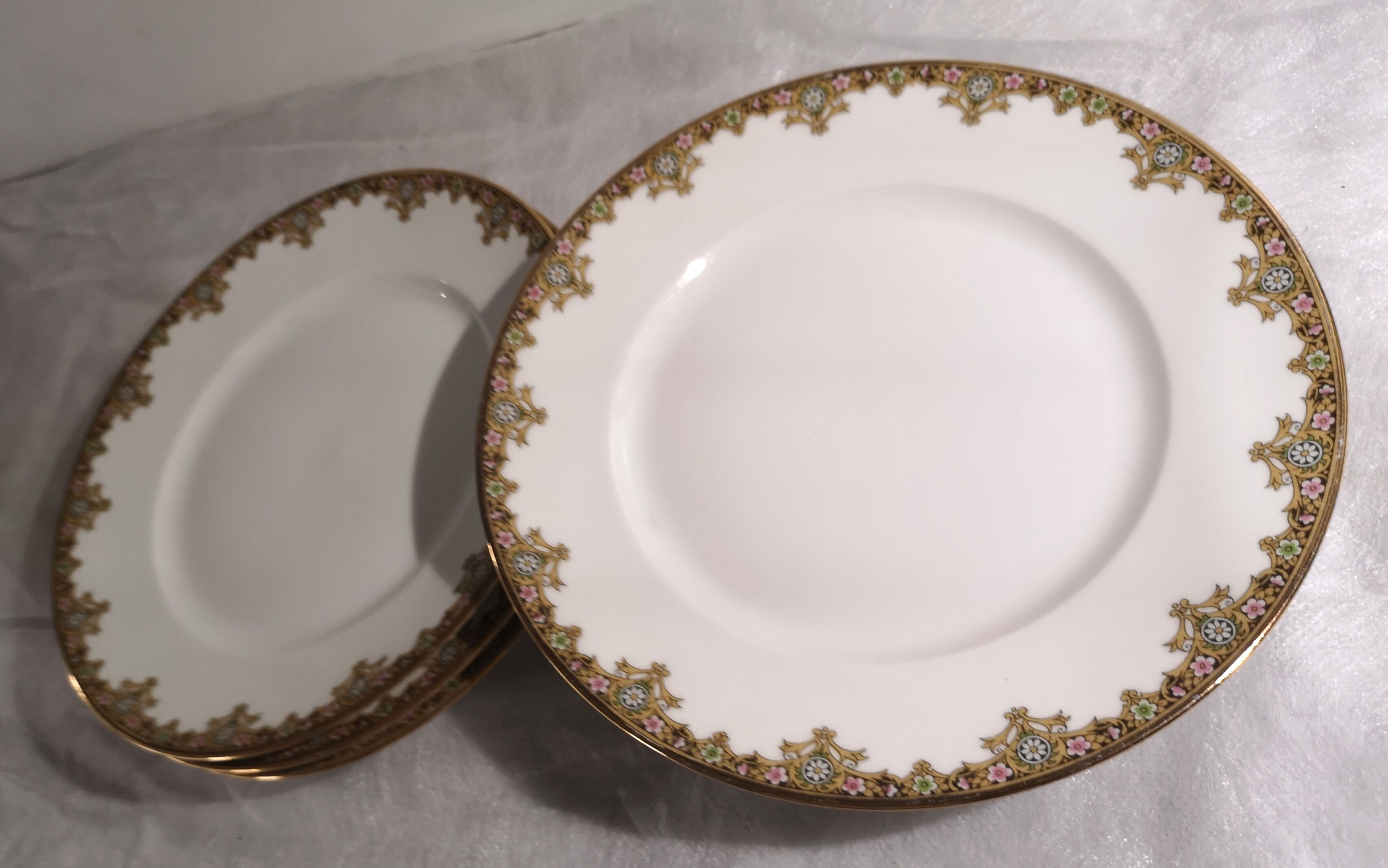 4 dessert plates vignaud limoges