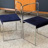 Set of 4 chairs and 2 armchairs model SQ by Willy Rizzo 1970