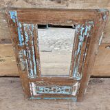 Burmese teak window mirror