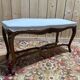 Piano bench Regency-Louis XV style – Carved solid walnut