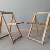 Pair of vintage folding chairs 60s