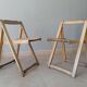 Pair of vintage folding chairs 60s