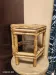 Vintage burnt bamboo side table
