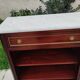 Antique Bibus bookcase in Louis XVI style with marble top
