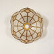 Suspension in mother-of-pearl and two-tone brass
