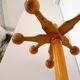Satellite coat rack, 6 ball hooks on pivot, made of wood (pine)