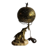 Bronze elephant lamp