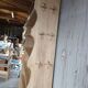 Solid wood shelf in brutalist style
