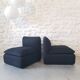 Pair of vintage black armchairs