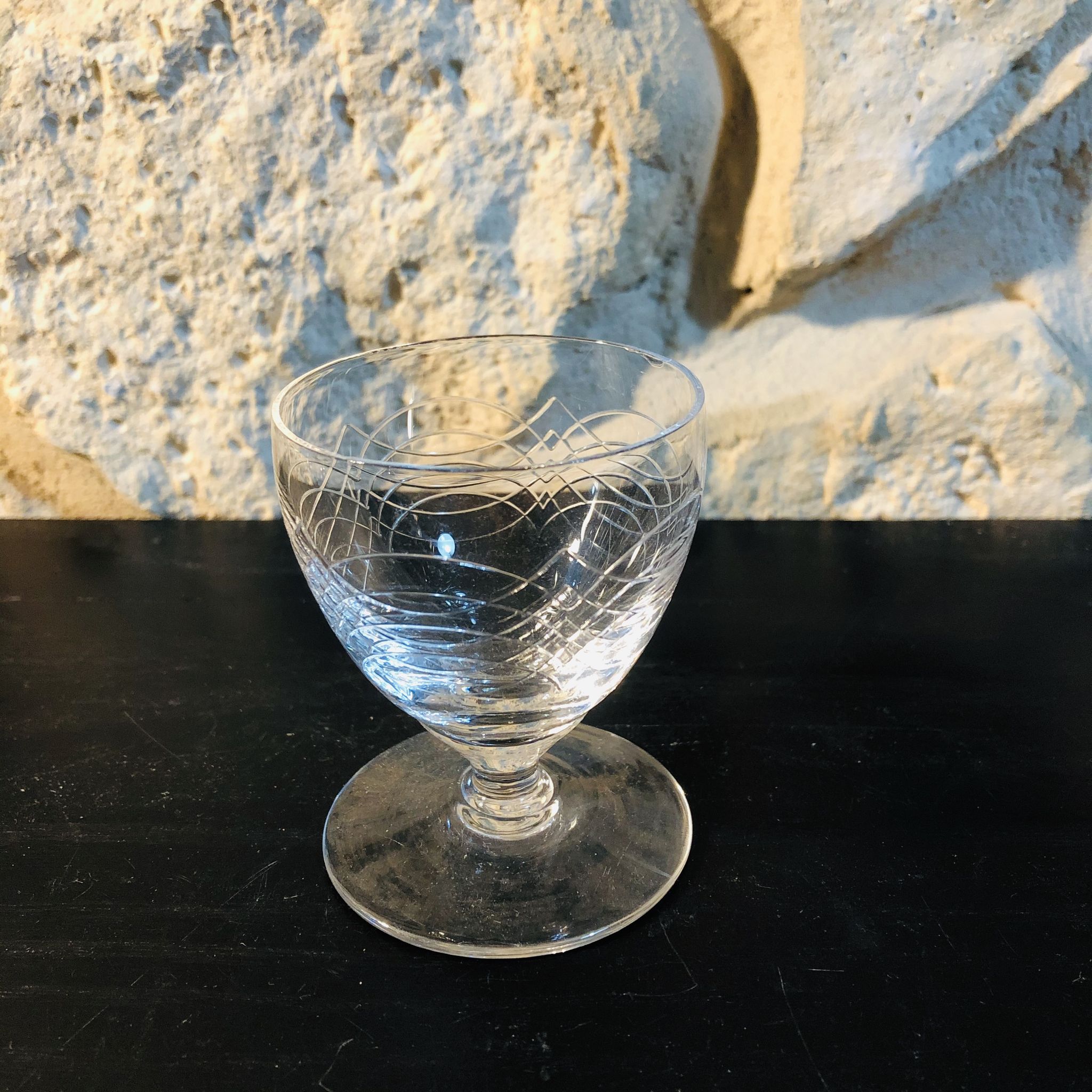 Lot de 4 verres en cristal
