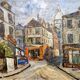 Oil by J. Pineau XX - Montmartre