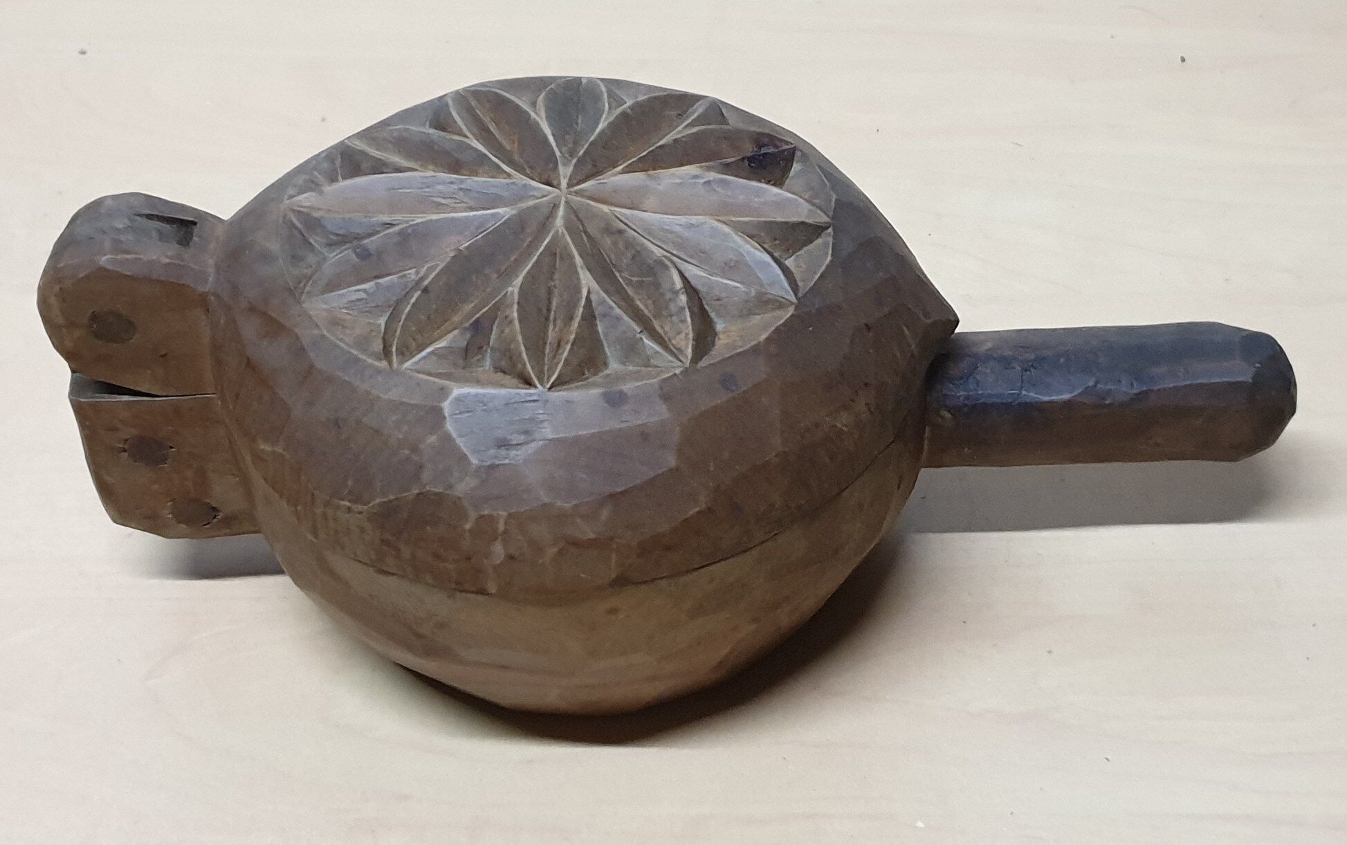 Carved wooden box