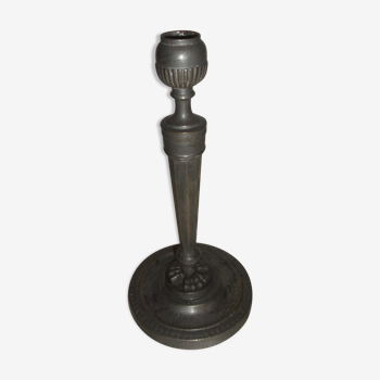 Old matte metal candle holder