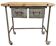 Table de travail industrielle vintage sur roues, années 1960