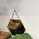 Brass hexagonal mirror 17x15cm
