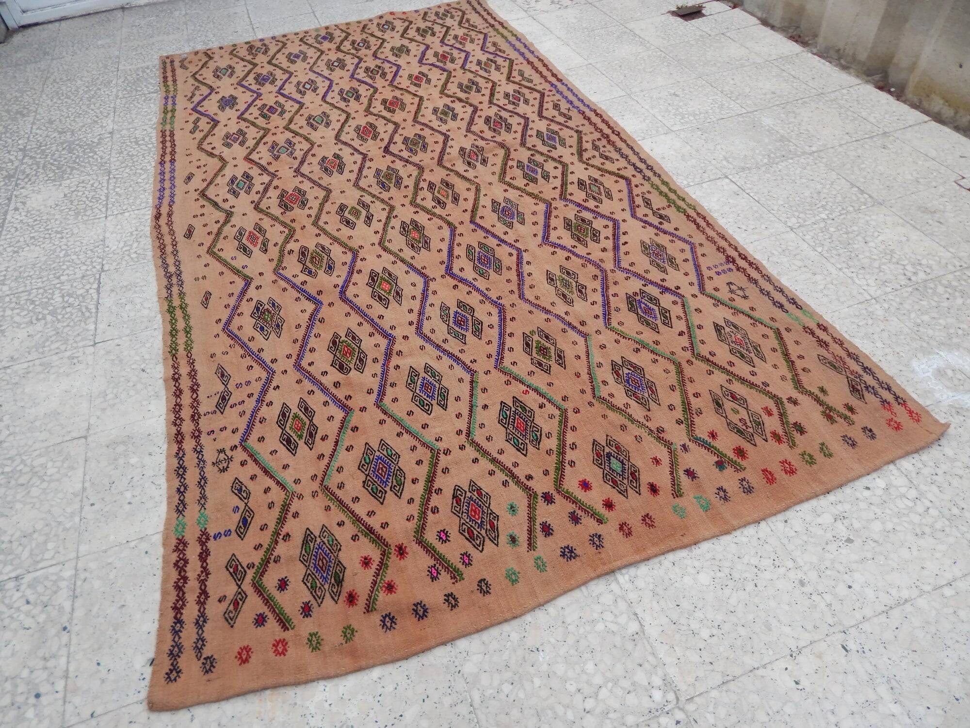 Vintage Turkish kilim, handwoven, 153x287 cm.
