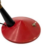Mid century red desk Lamp, Stilux Milan Italy 1960 ca.