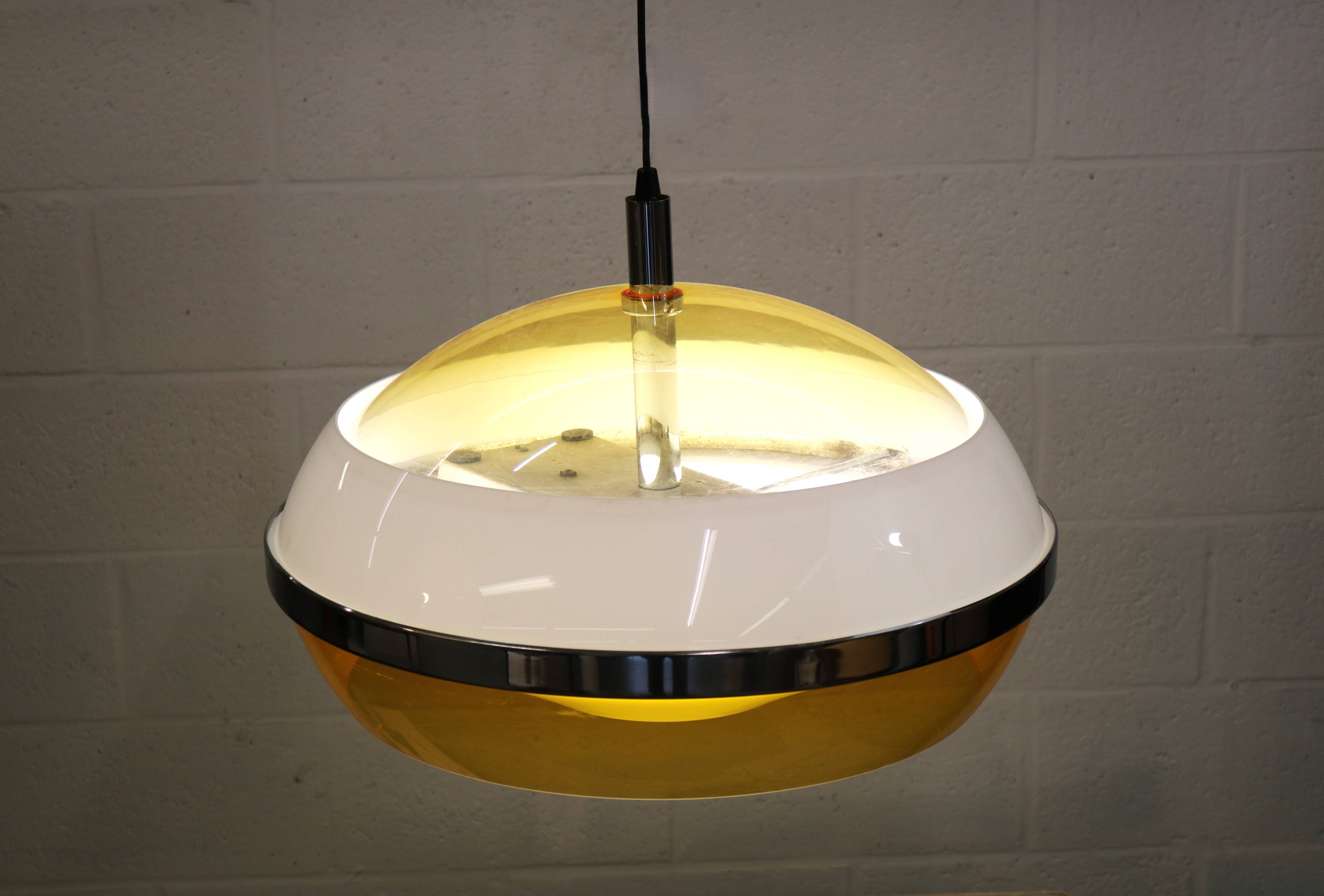 Space age UFO ceiling lamp *** Stilux Milano *** Italy 1970s *** Rare
