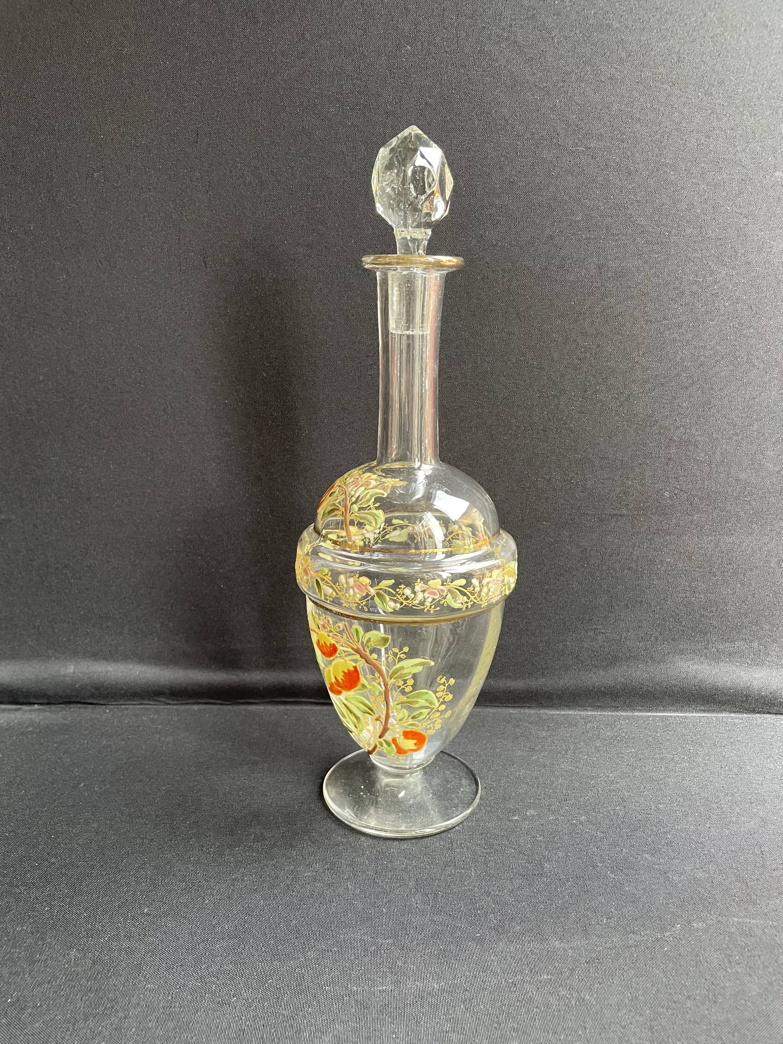 Enamelled decanter François Théodore Legras