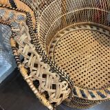 Emmanuelle rattan armchair 1970