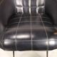 Vintage black skai armchairs