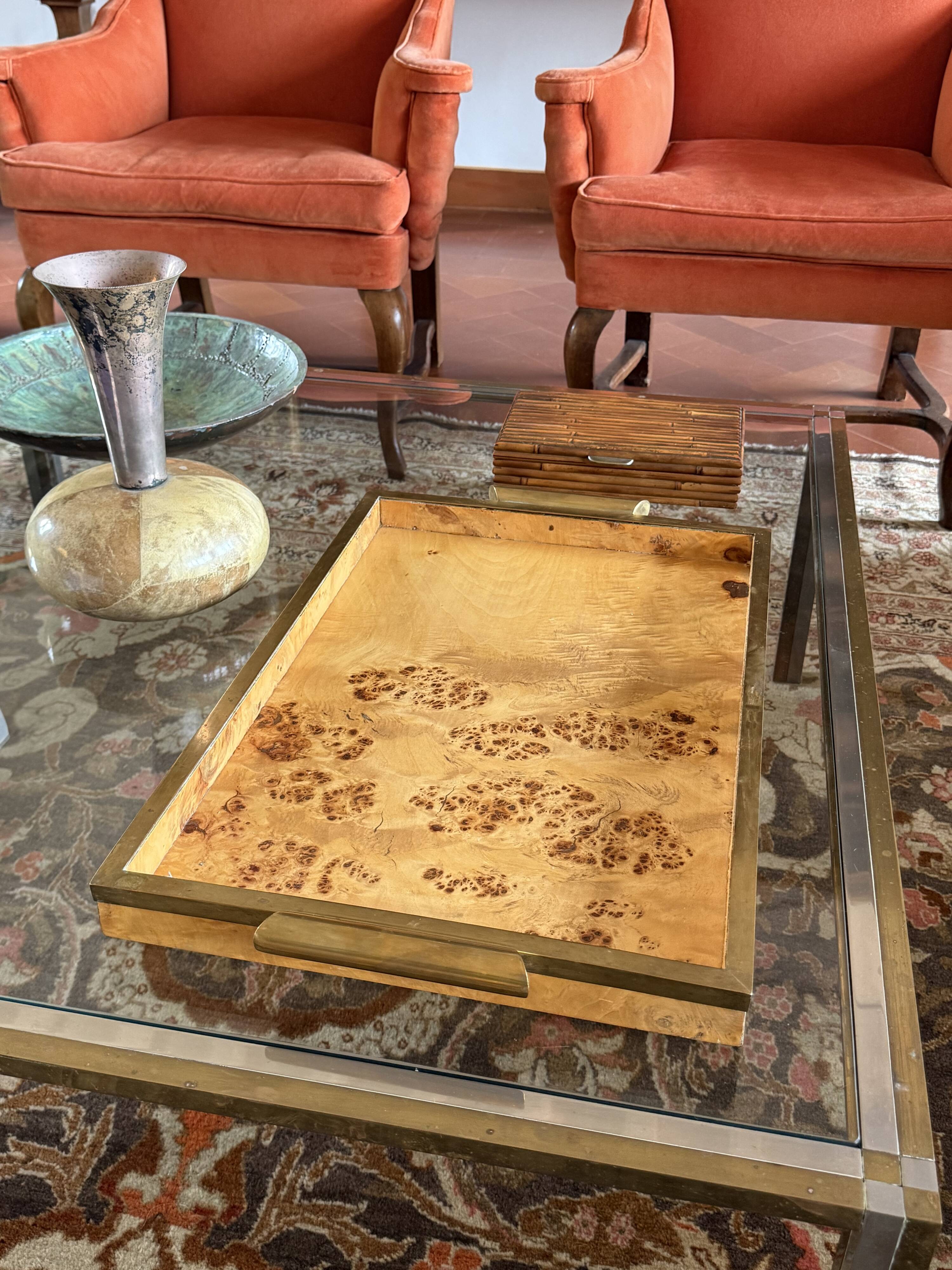 Hollywood Regency Lucite & Brass Picture Frame – In the Manner of Gabriella