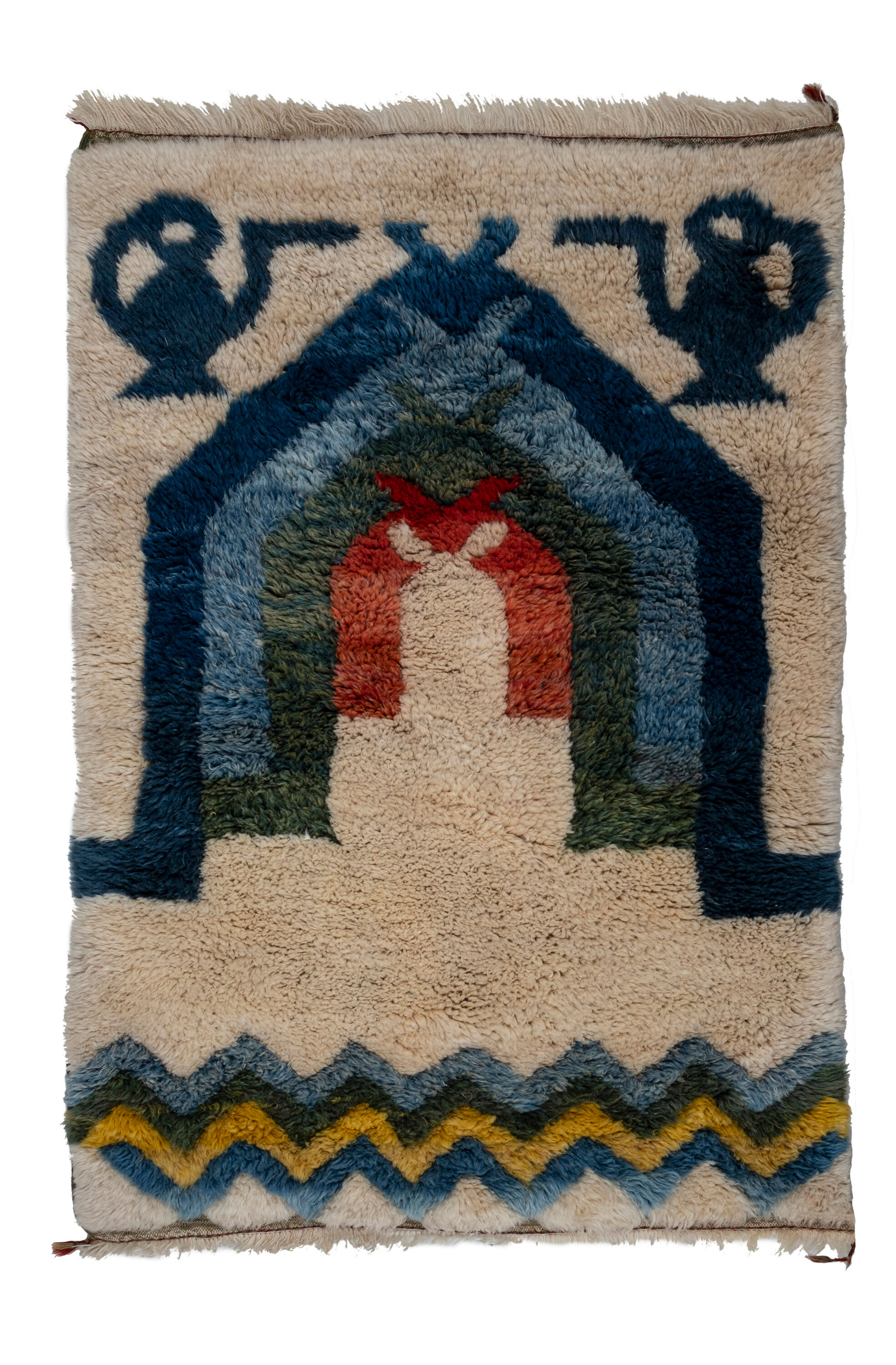 Vintage Turkish Mohair Tulu Rug 125 x 180 cm