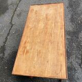Table basse rectangulaire vintage en bois massif
