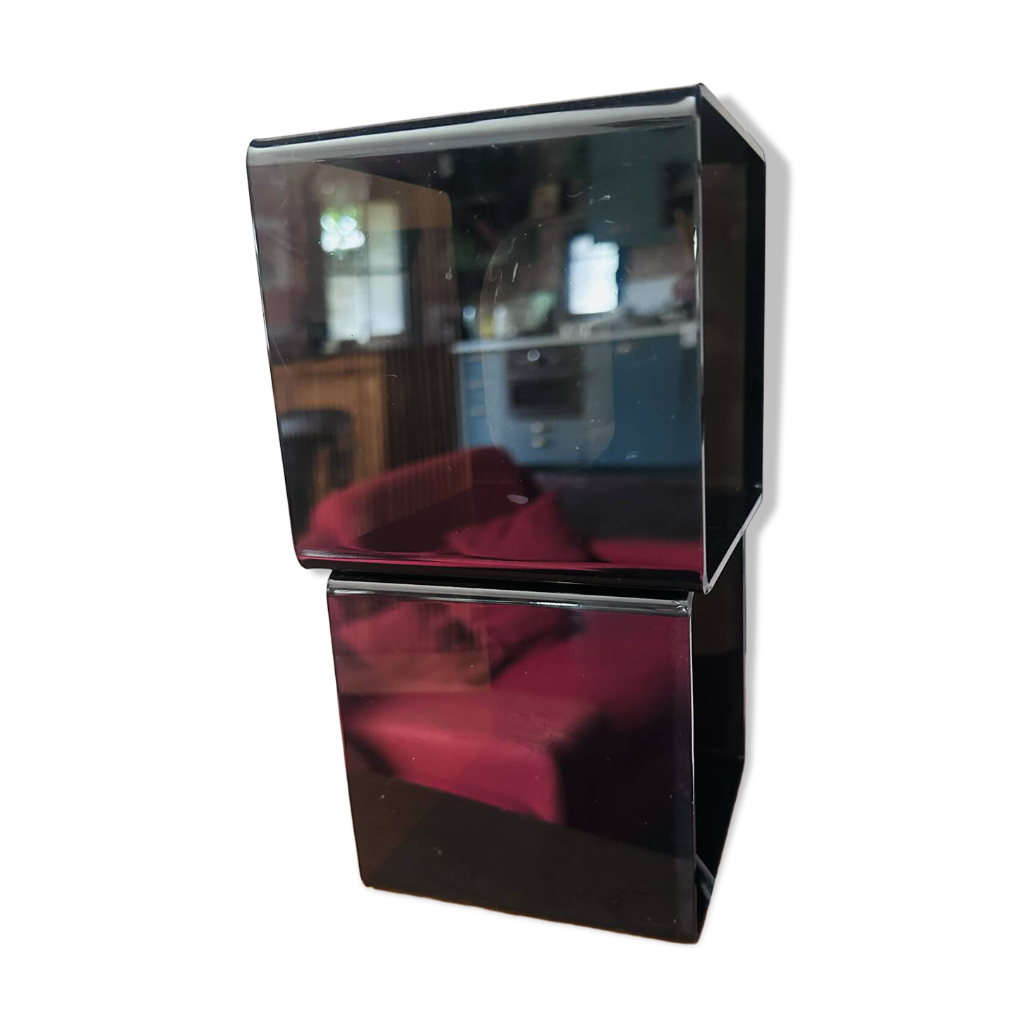 Vintage lamp in smoked plexiglass