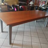 Solid walnut table circa 1980 with double patina