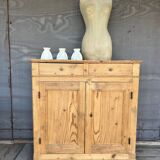 Antique raw wood sideboard